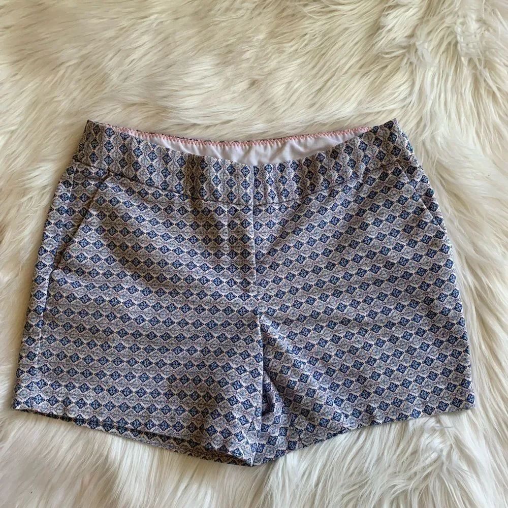 Women’s Blue and White Shorts By Kenar Size 2